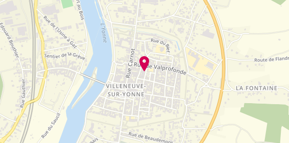 Plan de Valérie - Coiffure, 29 Rue du Commerce, 89500 Villeneuve-sur-Yonne