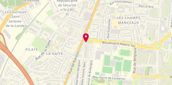 Plan de Côté Coiffure, 2 Boulevard Albert 1er, 35200 Rennes