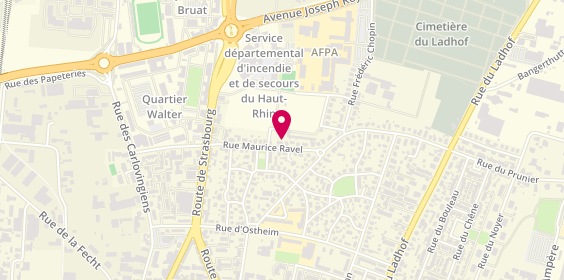 Plan de Isa'coiffe, 27 Rue Maurice Ravel, 68000 Colmar