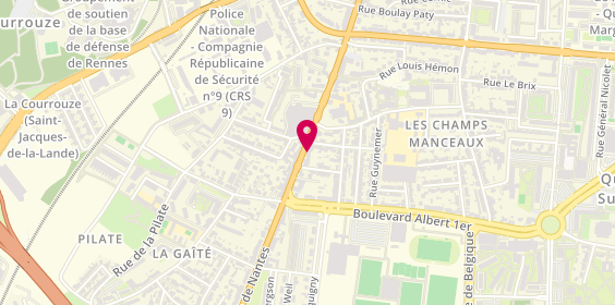 Plan de Actif Coiffure, 295 Rue de Nantes, 35000 Rennes