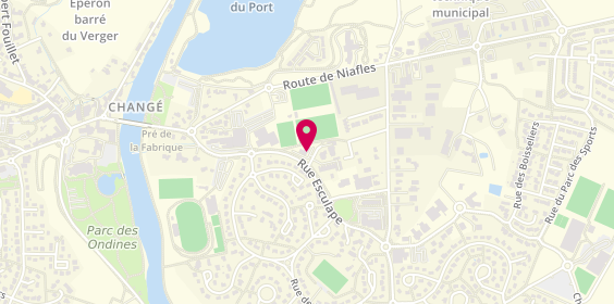 Plan de Le 33 Coiffure, 33 Rue Esculape, 53810 Changé