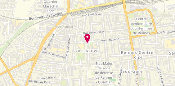 Plan de O'calibarber, 48 Rue Ginguené, 35000 Rennes