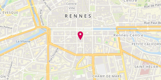 Plan de Salon de Coiffure Rive Gauche, 2 Rue Jules Simon, 35000 Rennes