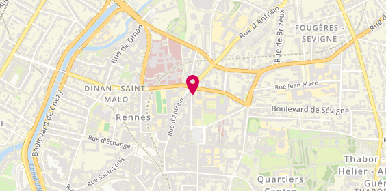 Plan de Marc Bourgeois Coiffeur Visagiste, 16 Rue de Robien, 35000 Rennes