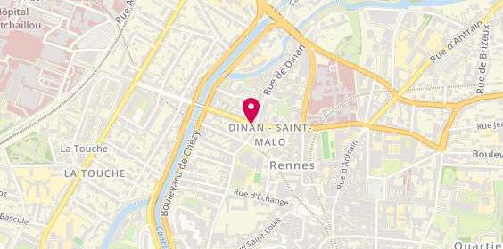 Plan de Affinity Coiffure Mixte, 27 Rue Legraverend, 35000 Rennes
