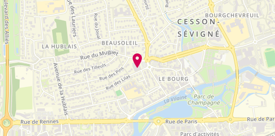 Plan de L'Atypik, 38 Rue du Muguet, 35510 Cesson-Sévigné