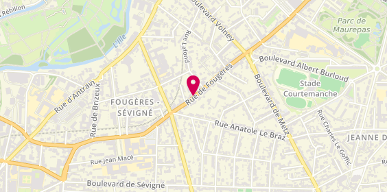 Plan de Entre 2 Mèches, 123 Rue de Fougères, 35700 Rennes