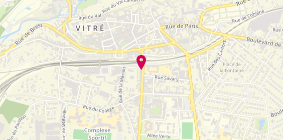 Plan de Souvestre Coiffure, 10 Rue du 70e Régiment d'Infanterie, 35500 Vitré