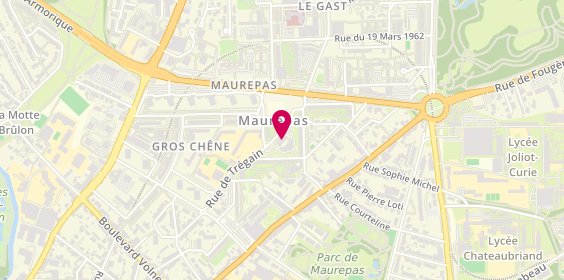 Plan de Alain Coiffure, 32 Rue de Tregain, 35000 Rennes