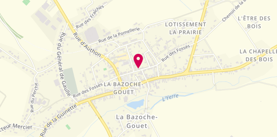 Plan de Coiffure Christine, 25 Rue des Fossés, 28330 La Bazoche-Gouet
