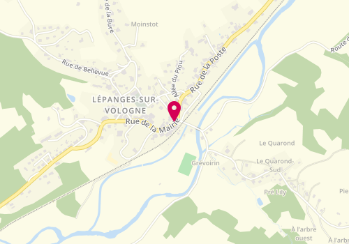 Plan de Stéphanie Coiffure, 4 Rue Mairie, 88600 Lépanges-sur-Vologne