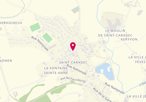 Plan de Coiffure Nadine, 8 Place Verdun, 22600 Saint-Caradec