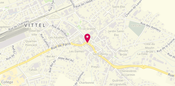 Plan de 3 C Coiffure, 2 Place du General de Gaulle, 88800 Vittel
