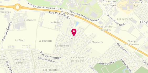 Plan de BADOIS Madeleine, 4 Rue Auguste Rodin, 10430 Rosières-près-Troyes