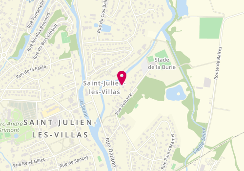 Plan de Jegourel Msj Coiffure, 31 Rue Voltaire, 10800 Saint-Julien-les-Villas