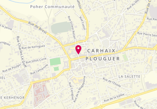 Plan de LE CREFF Séverine, 14 Rue Brizeux, 29270 Carhaix-Plouguer