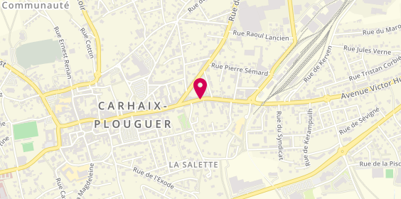Plan de Acti Zen Coiffure, 14 Avenue du Général de Gaulle, 29270 Carhaix-Plouguer