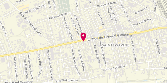 Plan de Tchip Coiffure, 95 avenue du Général Gallieni, 10300 Sainte-Savine