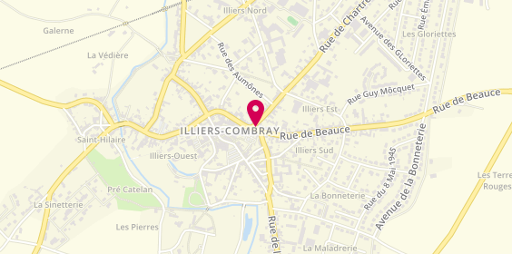 Plan de Amazone Coiffure, 2 Rue de Chartres, 28120 Illiers-Combray