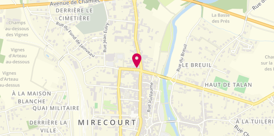 Plan de Sébastien Coiffure, 3 Place Jeanne d'Arc, 88500 Mirecourt