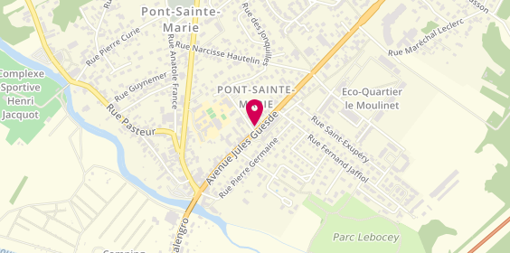 Plan de Espace Coiffure Hommes, 2 Rue du Général Sarrail, 10150 Pont-Sainte-Marie