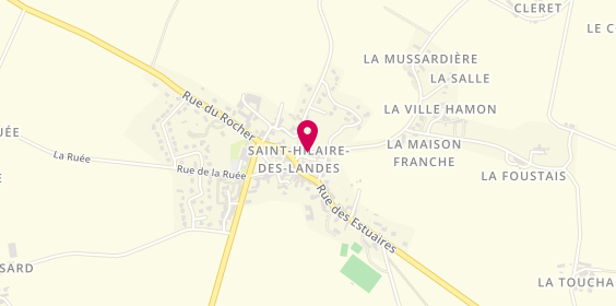 Plan de Les Ciseaux de Jessica, 15 Rue du Commerce Place de L&#039;Eglise, 35140 Saint-Hilaire-des-Landes