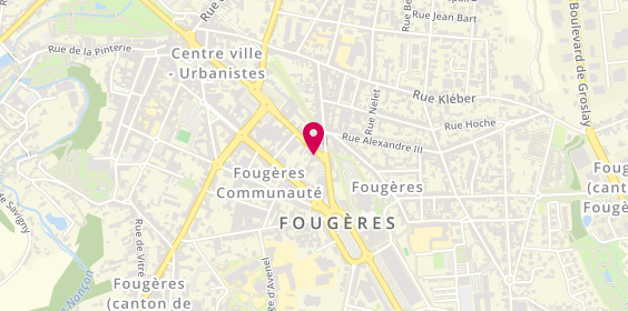 Plan de Feeling Coiffure, 22 Rue Charles Malard, 35300 Fougères