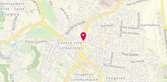Plan de DSR Fougères, 12 Rue Baron, 35300 Fougères