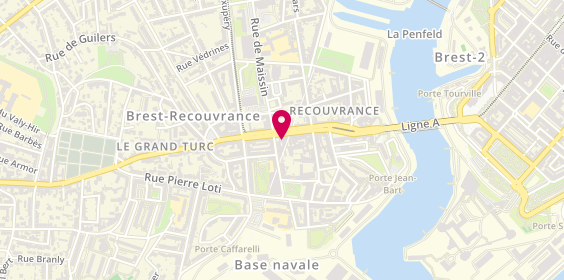 Plan de Une Pensée Sauvage, 52 Ter Rue de la Porte, 29200 Brest