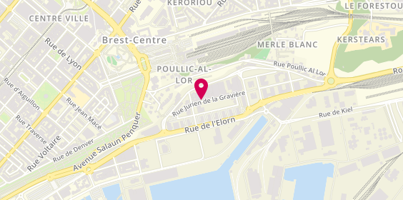 Plan de L'Atelier du Port, 170 Rue Jurien de la Gravière, 29200 Brest