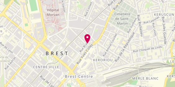 Plan de Cortès Coiffeurs Associes, 27 Rue Branda, 29200 Brest