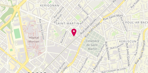 Plan de Au Salon de St-Martin, 4 Place Maurice Gillet, 29200 Brest