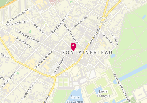 Plan de Le boudoir de jeanne, 22 Rue de la Corne, 77300 Fontainebleau