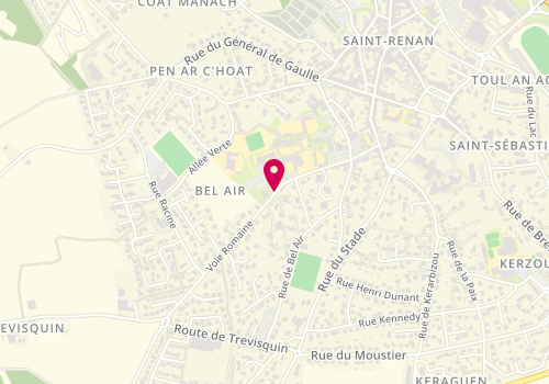 Plan de Un Cheveu Sur la Route, Trevisquin 18 Rue de la Voie Romaine, 29290 Saint-Renan
