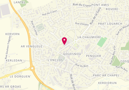 Plan de Laure Coiffure, 9 Rue Saint-Gouesnou, 29850 Gouesnou