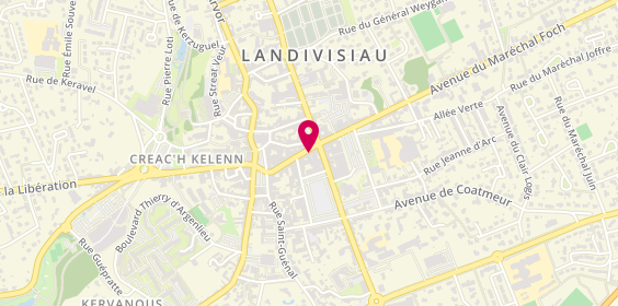 Plan de Bkm Coiff, 28 Rue Louis Pasteur, 29400 Landivisiau