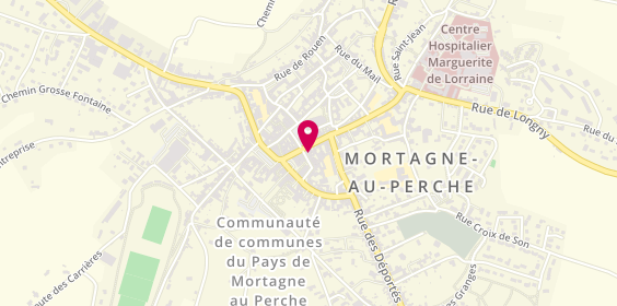 Plan de Aux Ciseaux de Po’ Coiffeur - Barbier, 4 Rue des Halles, 61400 Mortagne-au-Perche