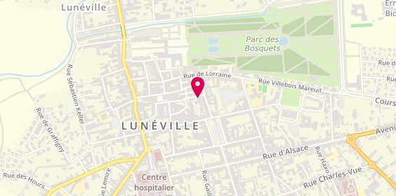 Plan de Brango Coiffure, 10 Rue de la Charité, 54300 Lunéville