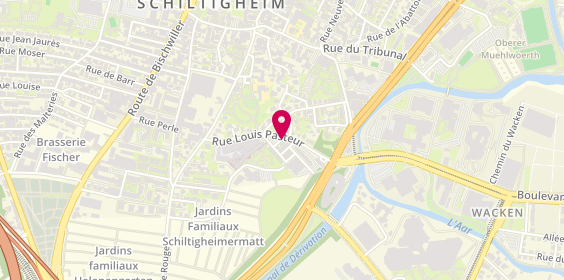 Plan de Coiffure René-Jean, 17 Rue Louis Pasteur, 67300 Schiltigheim