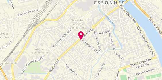 Plan de Espace Coiffure, 34 avenue Carnot, 91100 Corbeil-Essonnes