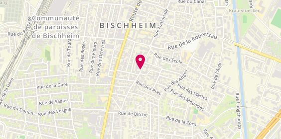 Plan de Bischheim Coiffure, 14 Rue Officiers, 67800 Bischheim
