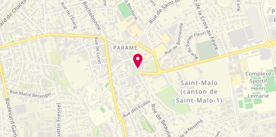 Plan de Atelier de Coiffure Karine, 23 Rue des 6 Fr Ruellan, 35400 Saint-Malo