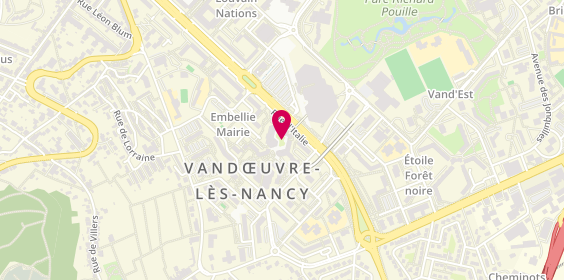 Plan de Atmosp'Hair, 23 Boulevard de l'Europe Centre Commercial Les Nations, 54500 Vandœuvre-lès-Nancy