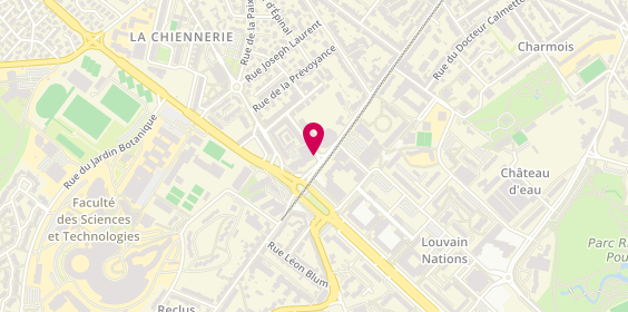 Plan de Coiffeur Serhat, 2 Rue Jean Henri Dunant, 54000 Vandœuvre-lès-Nancy