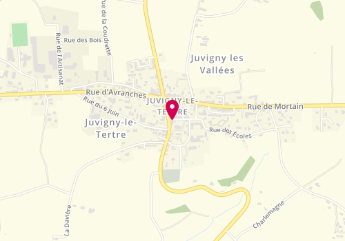 Plan de Kréa'tif Coiffure, 1 Place Eglise, 50520 Juvigny-le-Tertre