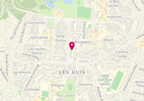 Plan de Medina Coiffure, 124 avenue des Champs Lasniers, 91940 Les Ulis
