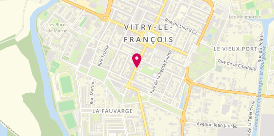 Plan de Pro Coiffure, 16 Rue Aristide Briand, 51300 Vitry-le-François