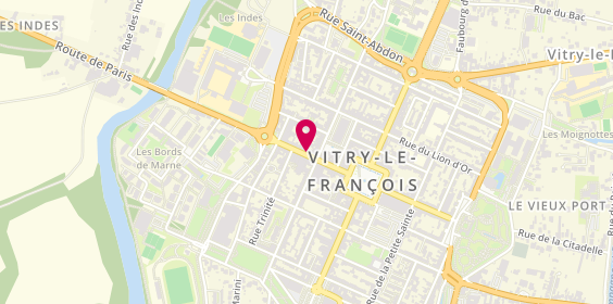 Plan de Franck Coiffure, 20 Rue du Pont, 51300 Vitry-le-François