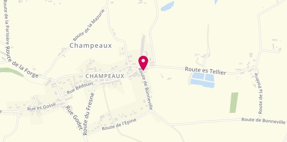 Plan de Angel' S Coiffure, 2 Route de Bonneville, 50530 Champeaux