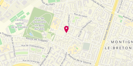 Plan de Ideal Coiffure, 9 Rue Mazière, 78180 Montigny-le-Bretonneux
